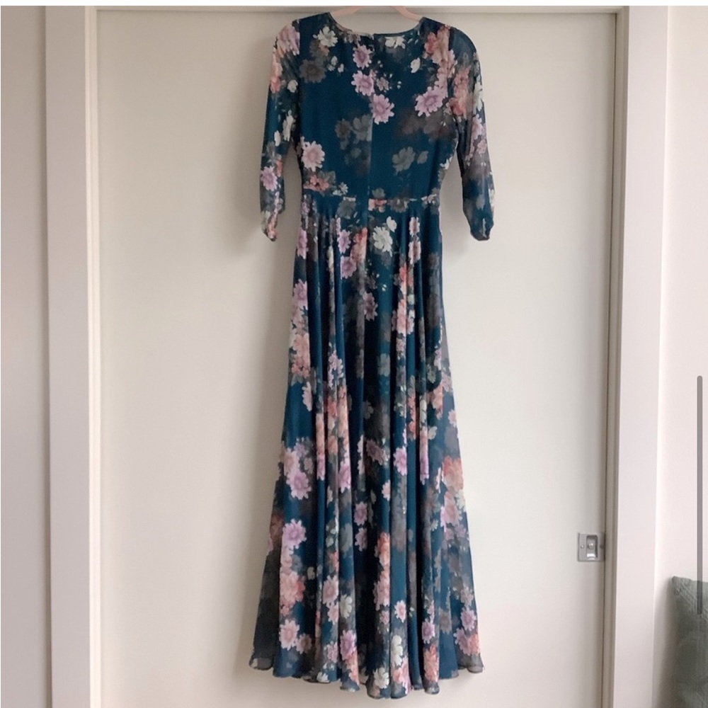 Yumi Kim TEAL Woodstock Maxi Dress Floral XS NWOT - Picture 7 of 10